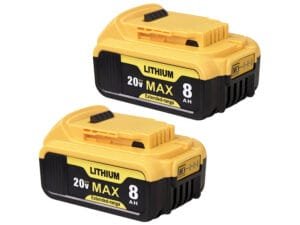 ovevevovel 2-Pack 8.0Ah Replace Battery for Dewalt